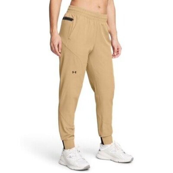 Under Armour Pants - Under Armour Women's Unstoppable Casual Joggers Taper Leg NWT Size XL (Taupe)